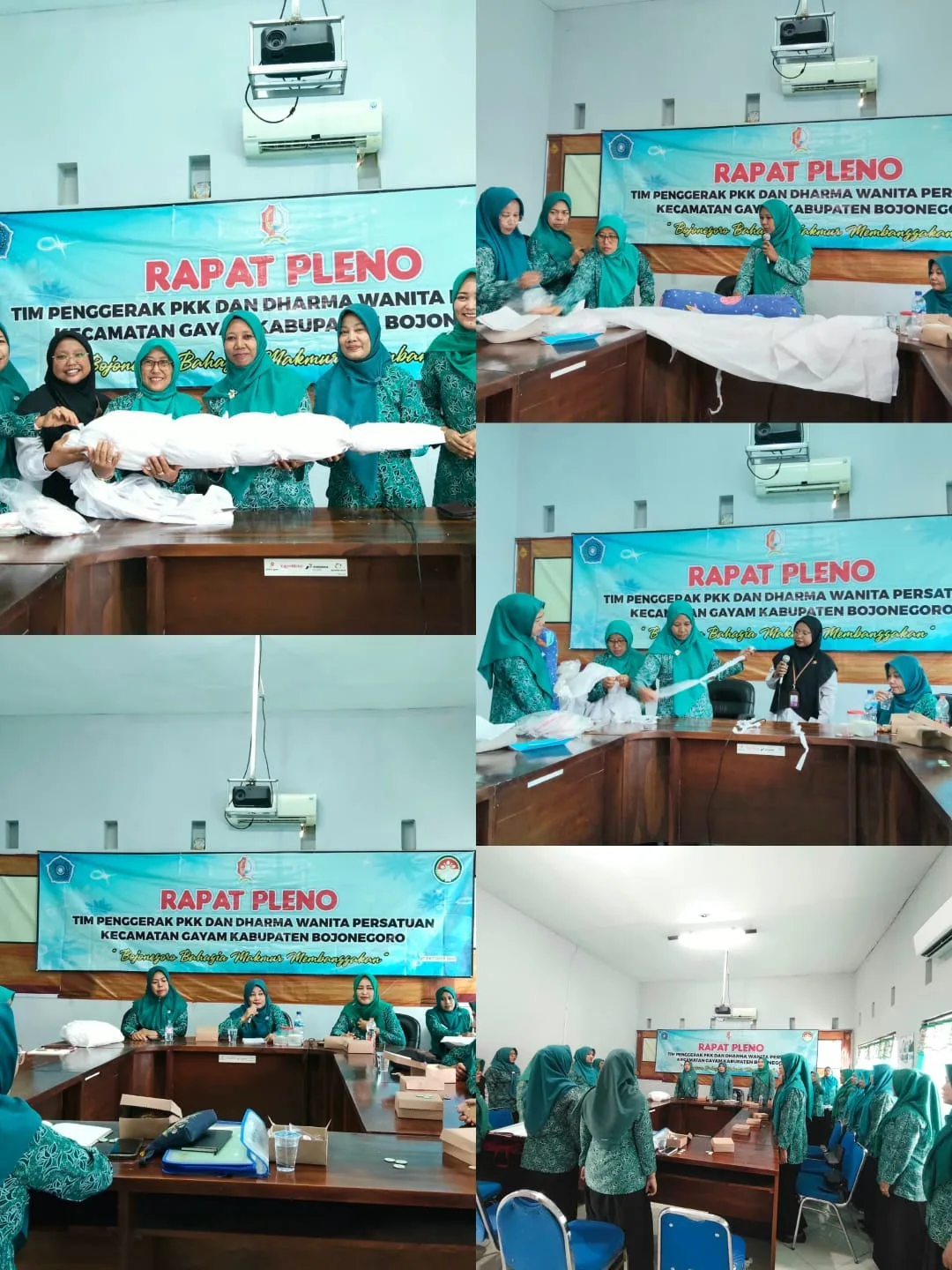 Pleno PKK dan Dharma Wanita Kecamatan Gayam Dirangkai dengan Pelatihan Tata Cara Memandikan Jenazah Perempuan