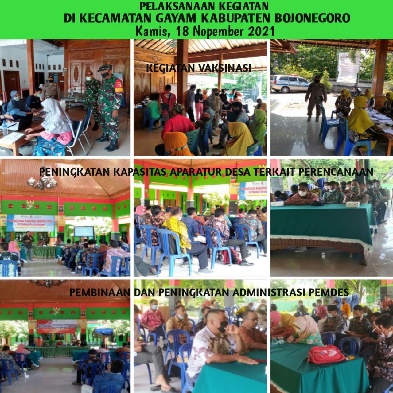 KEGIATAN KAMIS 18 NOVEMBER 2021