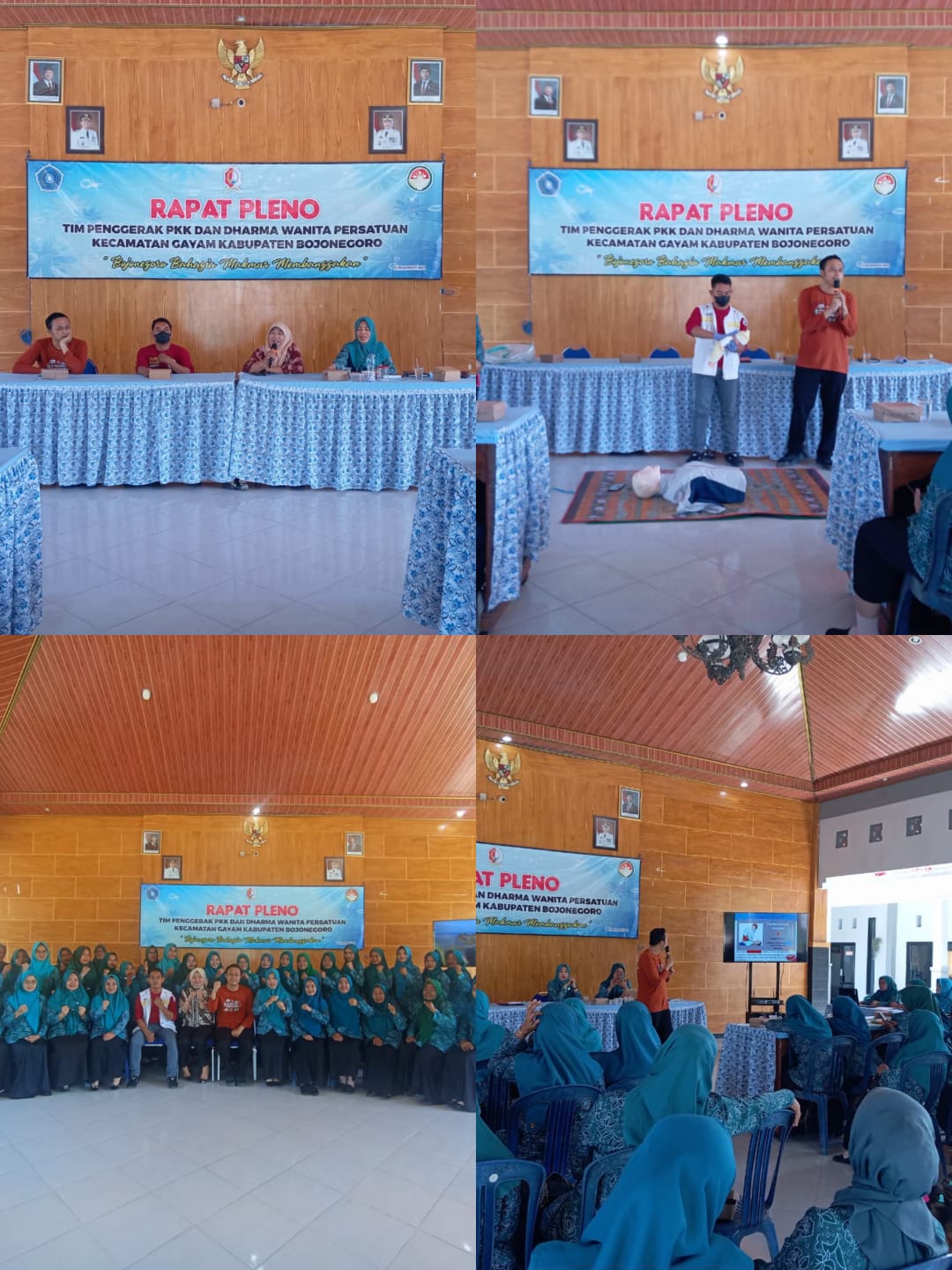 Pleno TP. PKK Se - Kecamatan Gayam di rangkai dengan Pembinaan Ibu Camat Gayam dan sosialisasi BHD