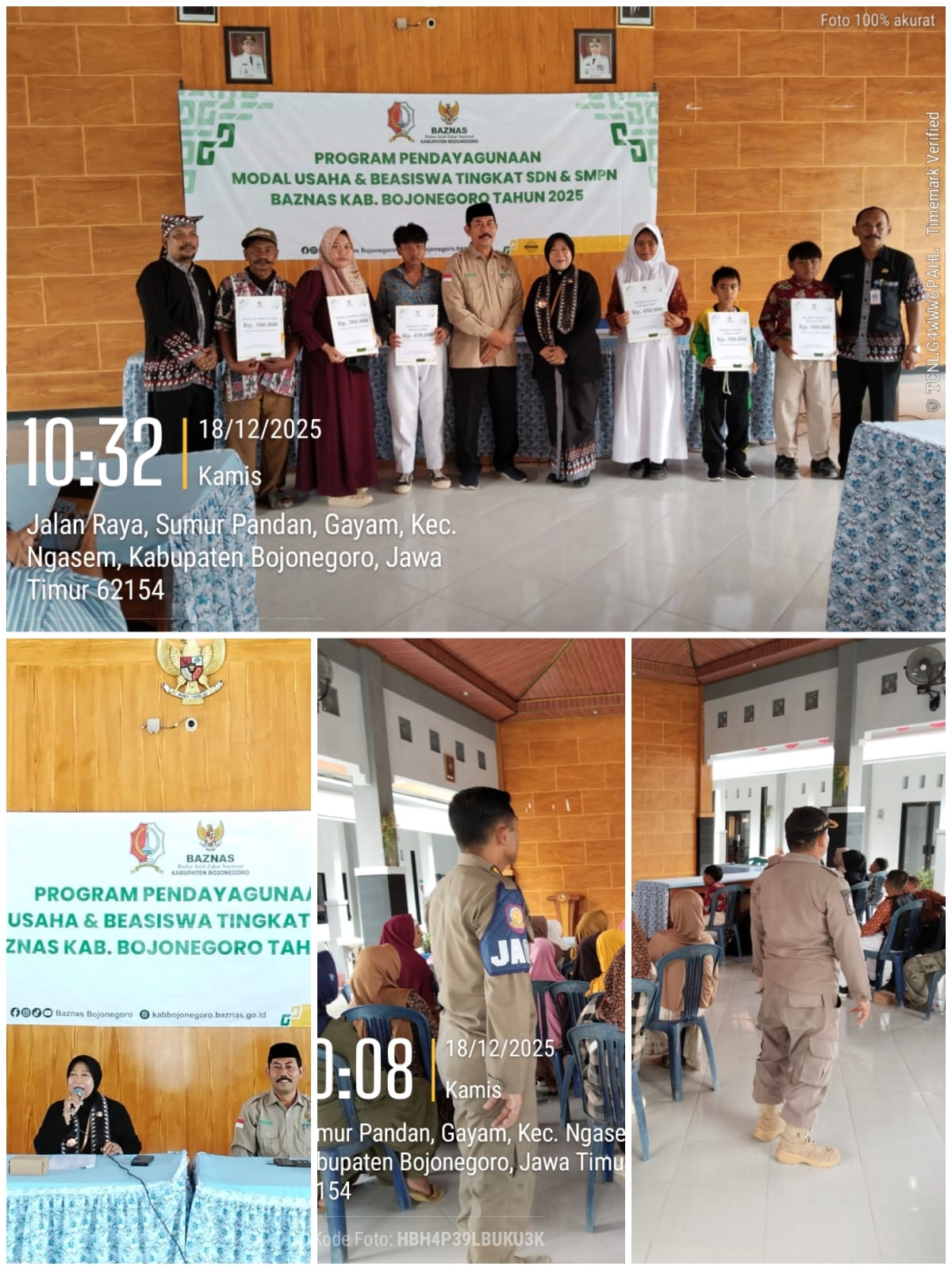 Program Pendayagunaan Modal Usaha Dan Beasiswa Tingkat SDN dan SMPN Basnas Kabupaten Bojonegoro