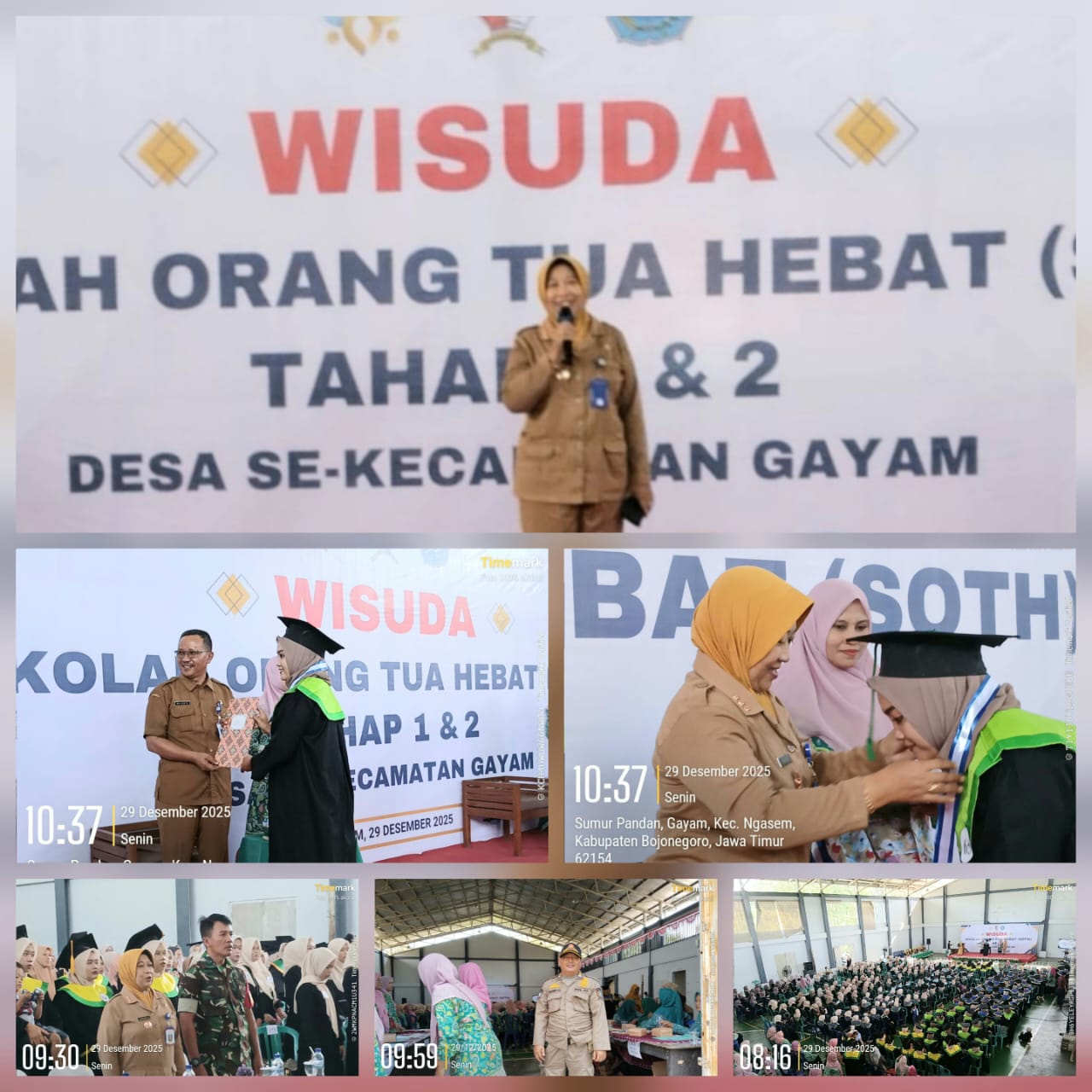 WISUDA Sekolah Orang Tua Hebat ( SOTH ) Tahap 1 dan 2 Se- Kecamatan Gayam Tahun 2025