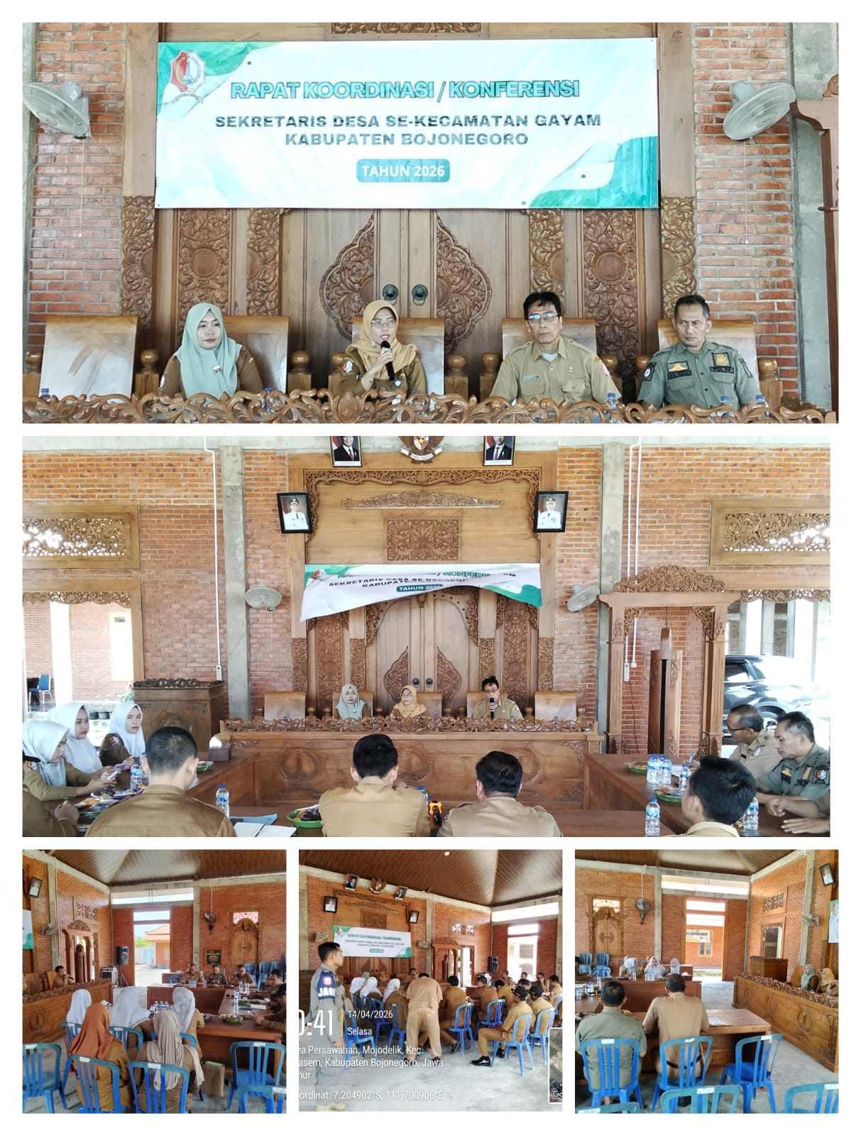 Rapat Koordinasi/Konferensi Sekretaris Desa Se - Kecamatan Gayam Kabupaten Bojonegoro