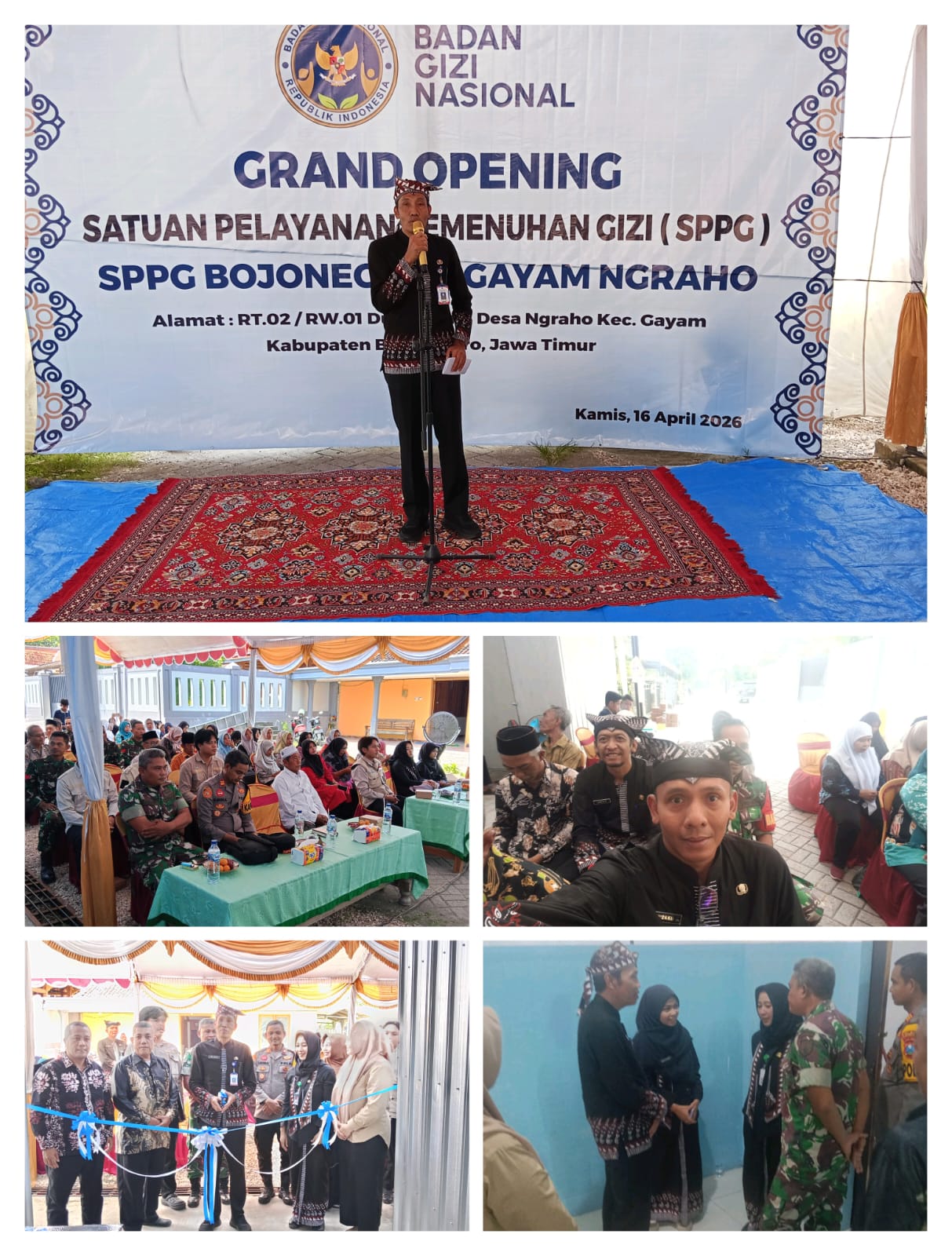 Opening SPPG Desa Ngraho Kecamatan Gayam