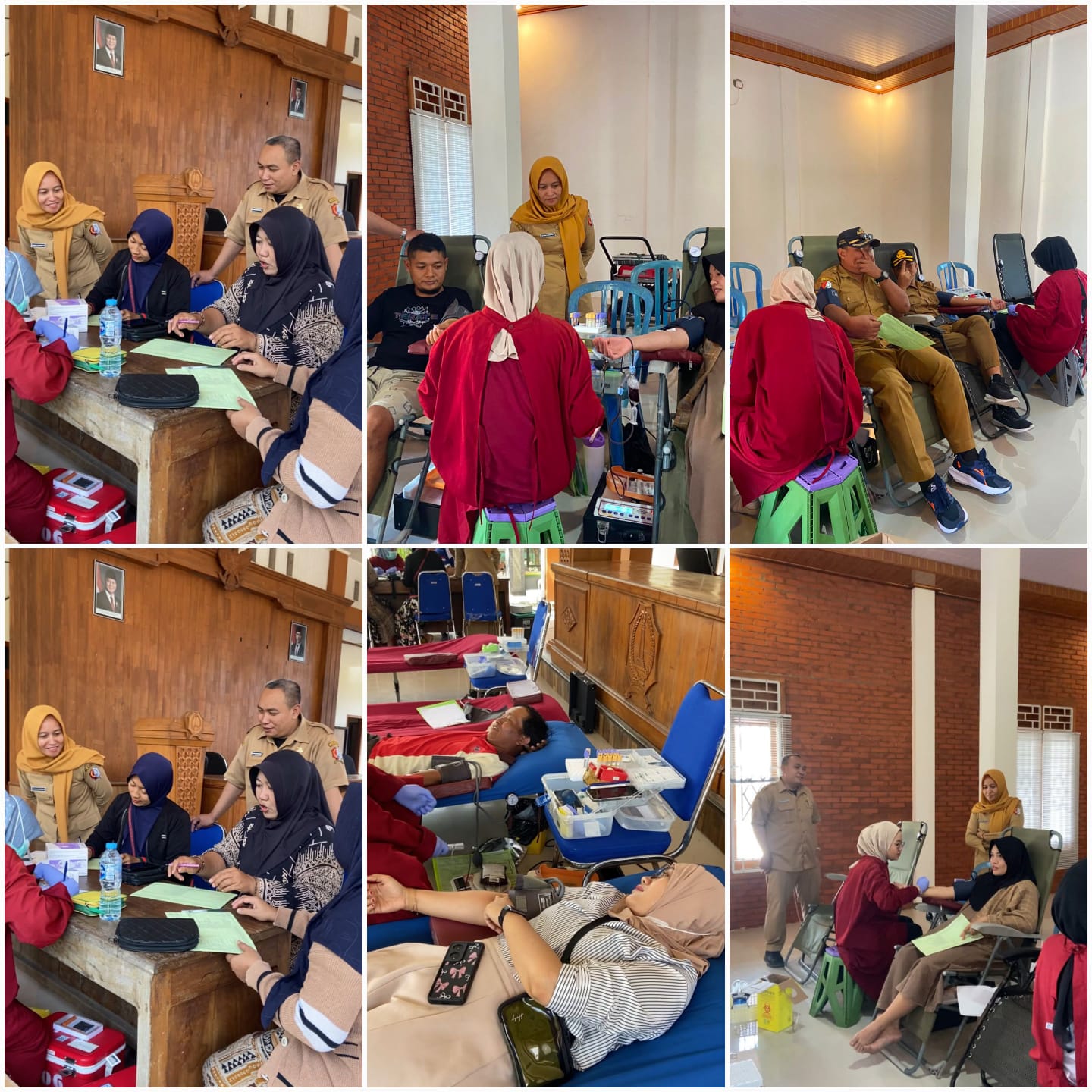 Pelaksanaan Donor Darah Klaster 2 Kecamatan Gayam