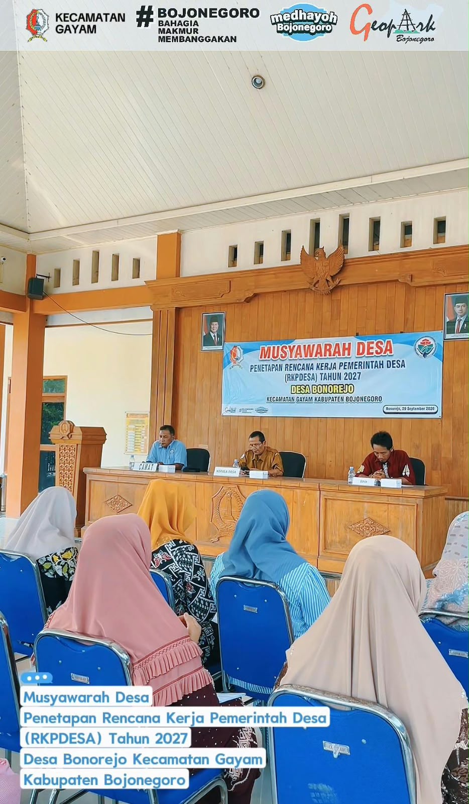 Musdes Penetapan Rencana Kerja Pemerintah Desa (RKPDesa) Tahun 2027 Desa Bonorejo
