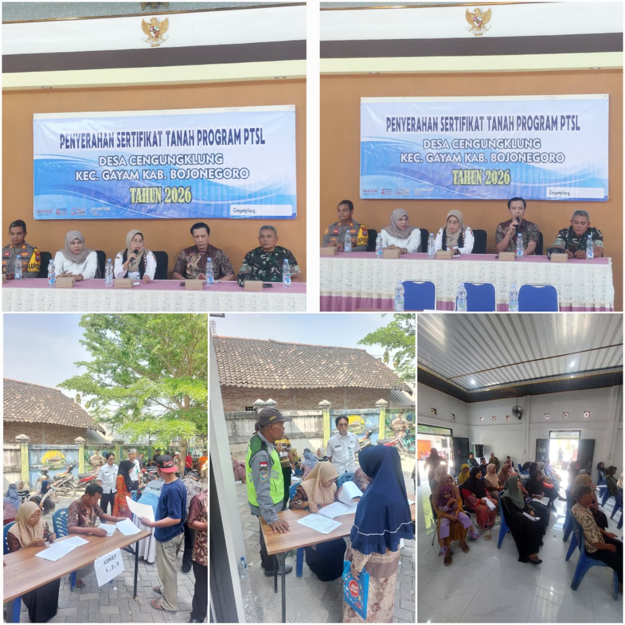 Penyerahan Sertifikat Tanah Program PTSL Desa Cengungklung Kecamatan Gayam Tahun 2026