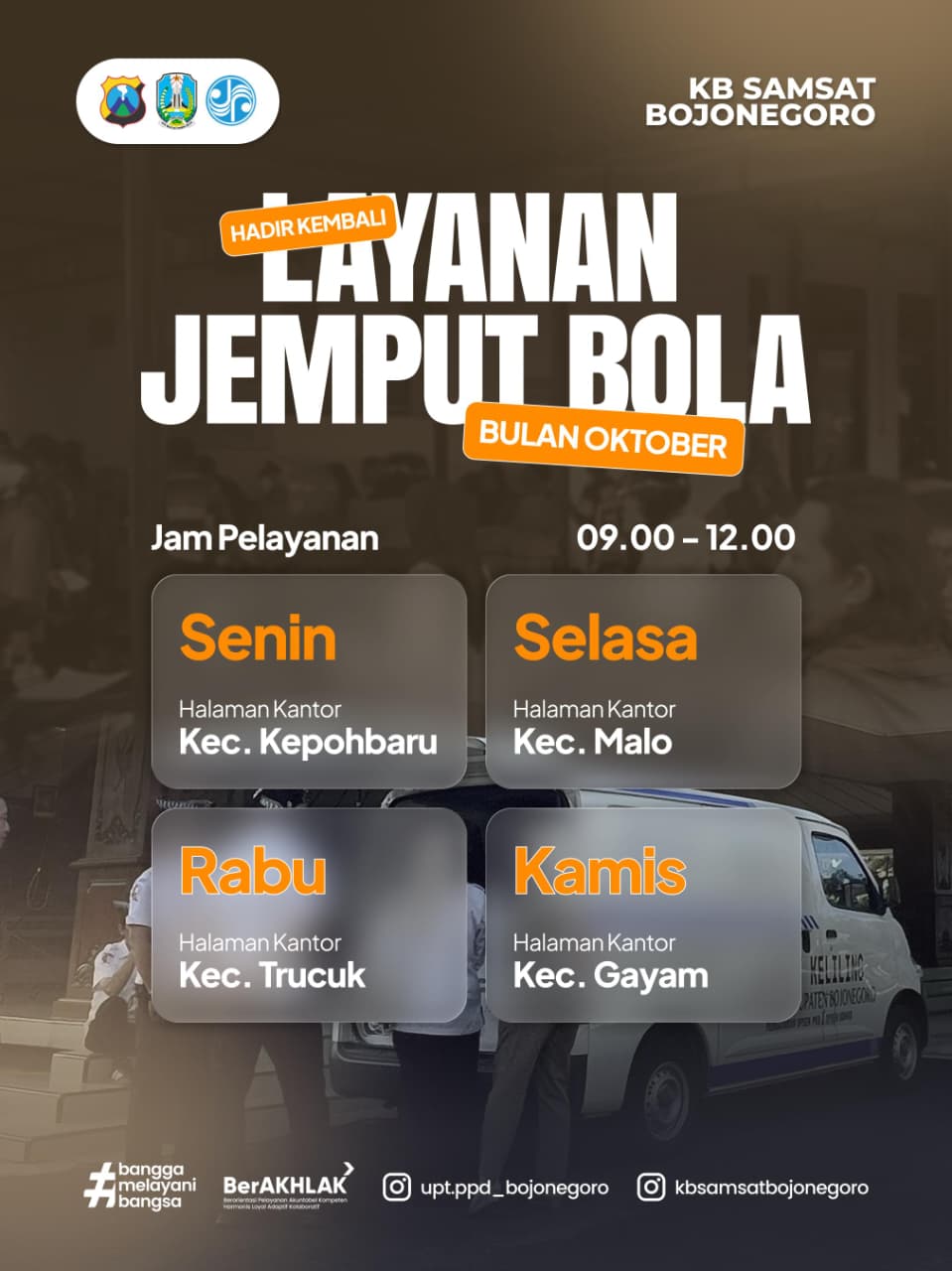 Layanan Jemput Bola Samsat Bulan Oktober 2026
