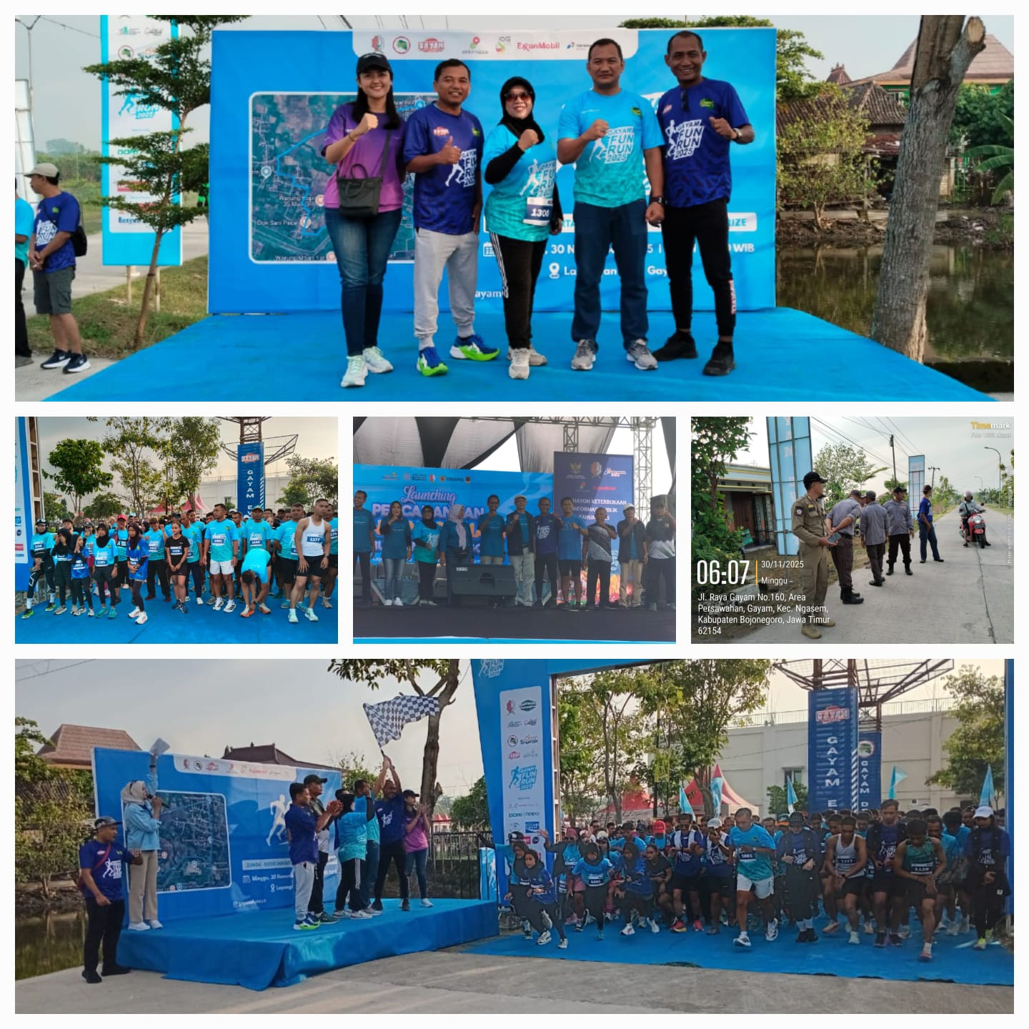 Gayam FUN RUN Dalam Rangka FBU 2025 dan Pencanangan Kab .Bojonegoro Sebagai Zona Informatif.