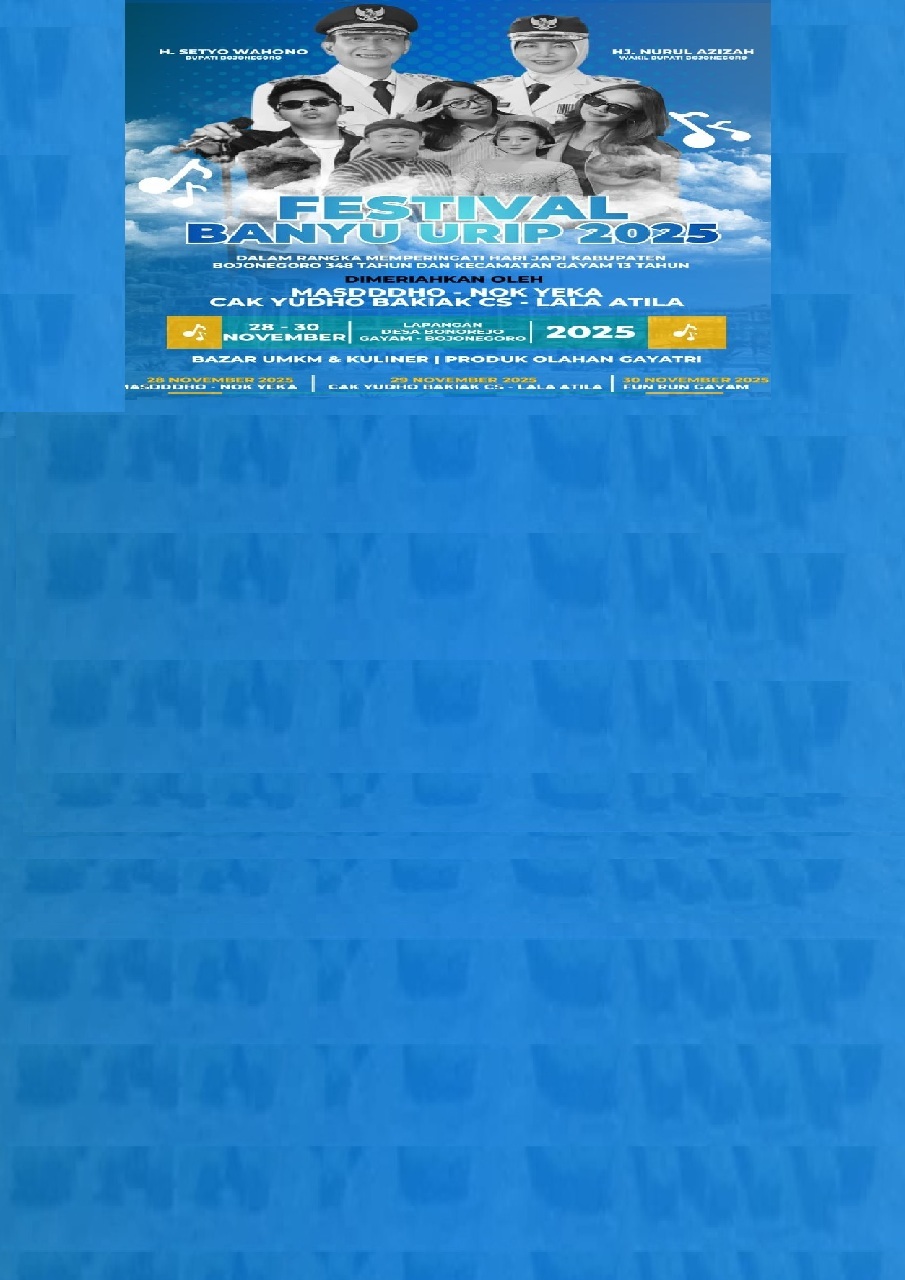 FESTIVAL BANYU URIP (FBU) <BR>KEC. GAYAM KAB. BOJONEGORO